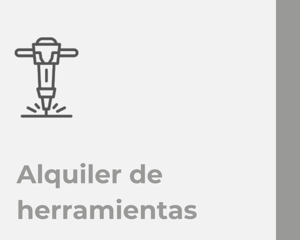 Alquiler de herramientas y maquinaria pequeña