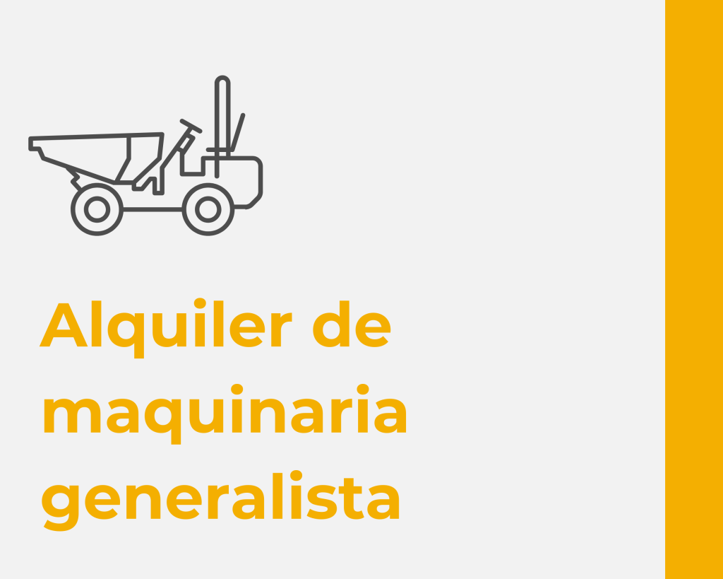 Alquiler de maquinaria generalista